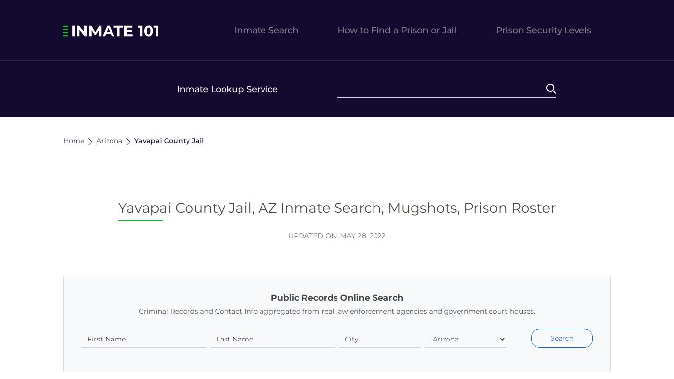 Yavapai County Jail, AZ Inmate Search, Mugshots, Prison ...